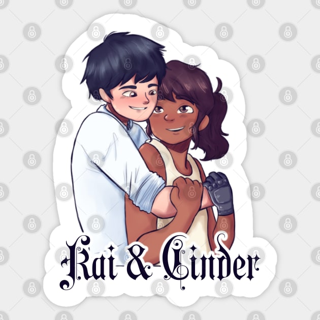 Kai and Cinder “The Lunar Chronicles” Sticker by Aylc15